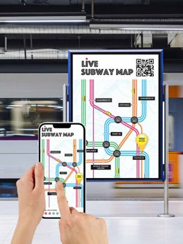 qr code, carry to mobile, city wayfinding, transportation